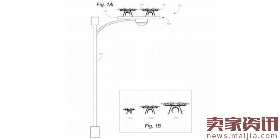 亚马逊无人机专利图曝光:路灯当充电器